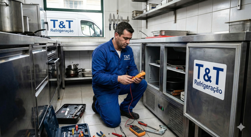 Foto ilustrando o serviço de conserto de geladeira em Riachuelo RJ pelo técnico Tiago
